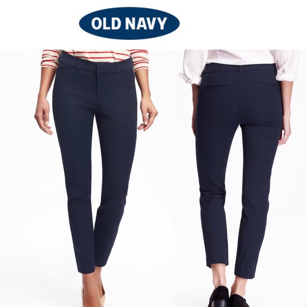 Old Navy Skinny Ankle Dress Pants Navy Blue